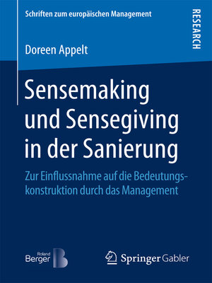cover image of Sensemaking und Sensegiving in der Sanierung
